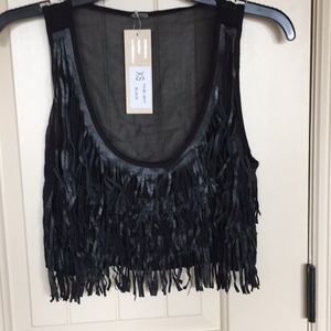 Chan Luu Black crop top